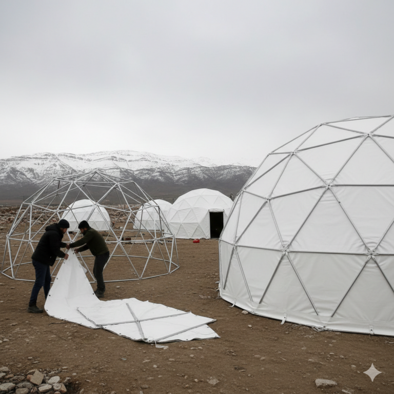 Emergency Housing: Deployment of Geodesic Modules